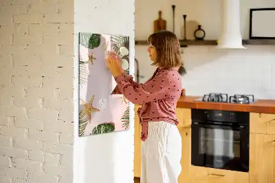 Magnetisch glazen memobord voor aan de muur Zomerframe