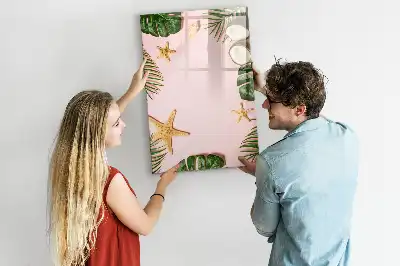 Magnetisch glazen memobord voor aan de muur Zomerframe