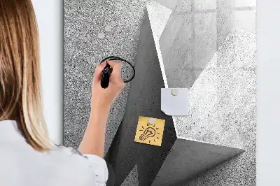 Glazen magneetbord met geometrische abstractie