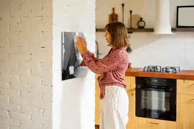 Glazen magneetbord met geometrische abstractie