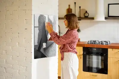 Glazen magneetbord met geometrische abstractie