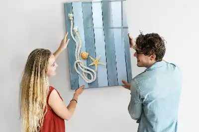 Magnetisch glazen memobord met zee-thema