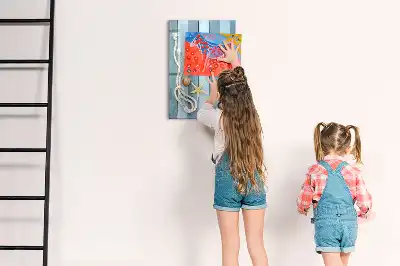 Magnetisch glazen memobord met zee-thema