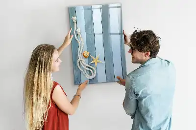 Magnetisch glazen memobord met zee-thema