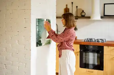Magnetisch glazen memobord tropische monstera design