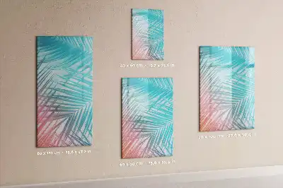 Glazen magneetbord met print van palmbladeren