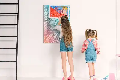 Glazen magneetbord met print van palmbladeren