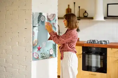Magnetisch glazen memobord in de uitvoering Zomercompositie