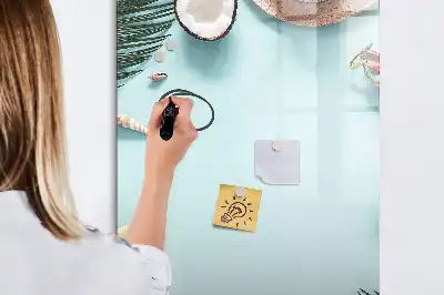 Magnetisch glazen memobord in de uitvoering Zomercompositie