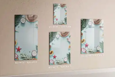 Magnetisch glazen memobord in de uitvoering Zomercompositie