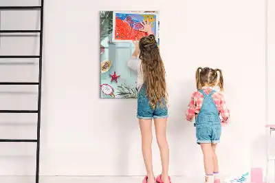 Magnetisch glazen memobord in de uitvoering Zomercompositie