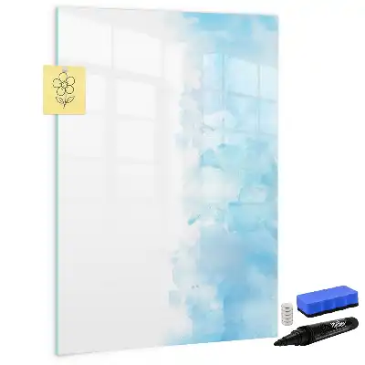 Glazen magneetbord met decoratieve print aquarelspekkels