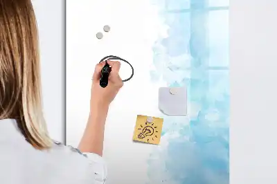 Glazen magneetbord met decoratieve print aquarelspekkels