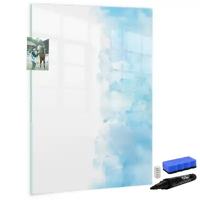 Glazen magneetbord met decoratieve print aquarelspekkels