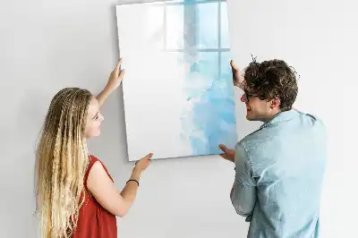 Glazen magneetbord met decoratieve print aquarelspekkels