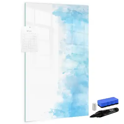 Glazen magneetbord met decoratieve print aquarelspekkels