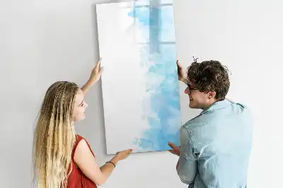 Glazen magneetbord met decoratieve print aquarelspekkels