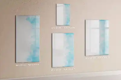 Glazen magneetbord met decoratieve print aquarelspekkels