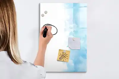 Glazen magneetbord met decoratieve print aquarelspekkels