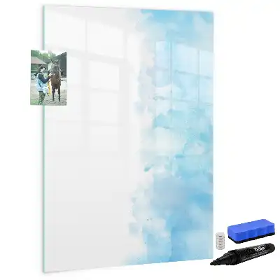 Glazen magneetbord met decoratieve print aquarelspekkels