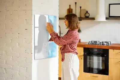 Glazen magneetbord met decoratieve print aquarelspekkels