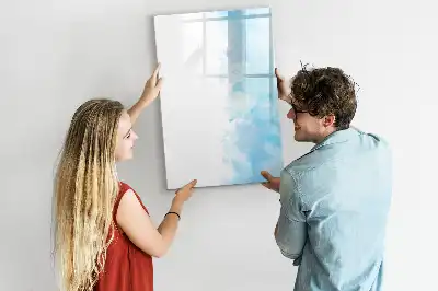Glazen magneetbord met decoratieve print aquarelspekkels