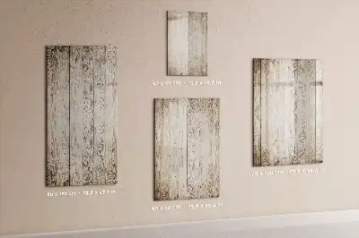 Magnetisch glazen memobord houten planken voor aan de muur