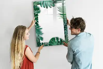 Glazen magneetbord met Monstera print met frame