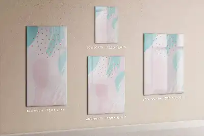 Magnetisch glazen memobord voor aan de muur met abstract patroon