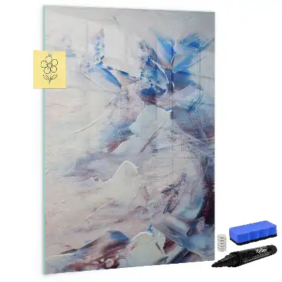 Magnetisch glazen memobord voor aan de muur schilderachtige abstractie