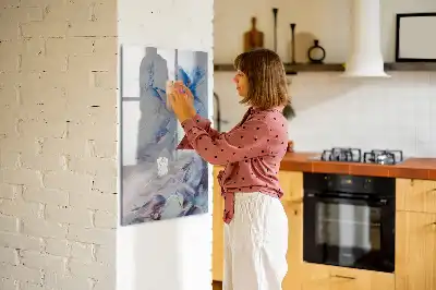 Magnetisch glazen memobord voor aan de muur schilderachtige abstractie