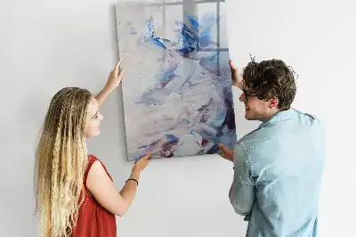 Magnetisch glazen memobord voor aan de muur schilderachtige abstractie