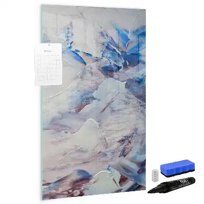 Magnetisch glazen memobord voor aan de muur schilderachtige abstractie