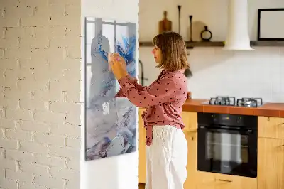 Magnetisch glazen memobord voor aan de muur schilderachtige abstractie