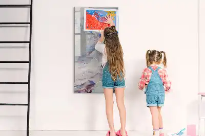 Magnetisch glazen memobord voor aan de muur schilderachtige abstractie