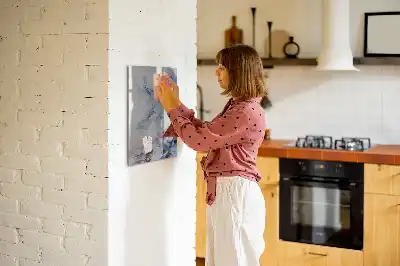 Magnetisch glazen memobord voor aan de muur schilderachtige abstractie