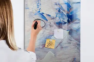 Magnetisch glazen memobord voor aan de muur schilderachtige abstractie