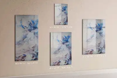 Magnetisch glazen memobord voor aan de muur schilderachtige abstractie