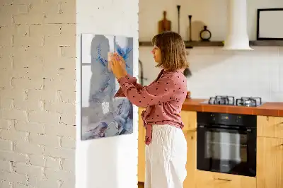Magnetisch glazen memobord voor aan de muur schilderachtige abstractie