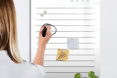 Magnetisch glazen memobord voor aan de muur to-do lijst