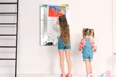 Glazen magneetbord met decoratieve to-do lijst print