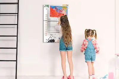 Glazen magneetbord met decoratieve to-do lijst print