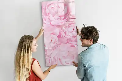 Magnetisch glazen memobord voor aan de muur met decoratie van zomerbloemen