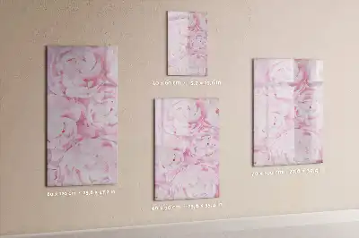 Magnetisch glazen memobord voor aan de muur met decoratie van zomerbloemen