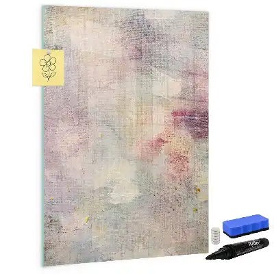 Glazen magneetbord met print van verfspetters