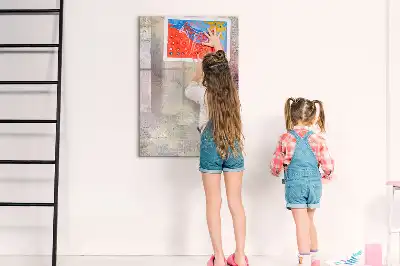 Glazen magneetbord met print van verfspetters