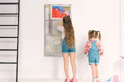 Glazen magneetbord met print van verfspetters