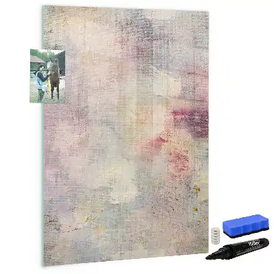 Glazen magneetbord met print van verfspetters