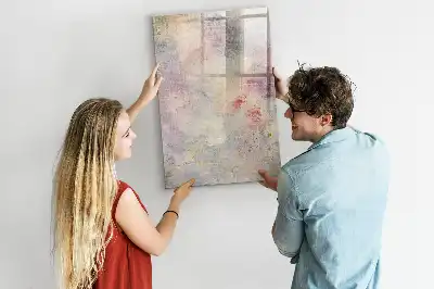 Glazen magneetbord met print van verfspetters