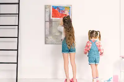 Glazen magneetbord met print van verfspetters